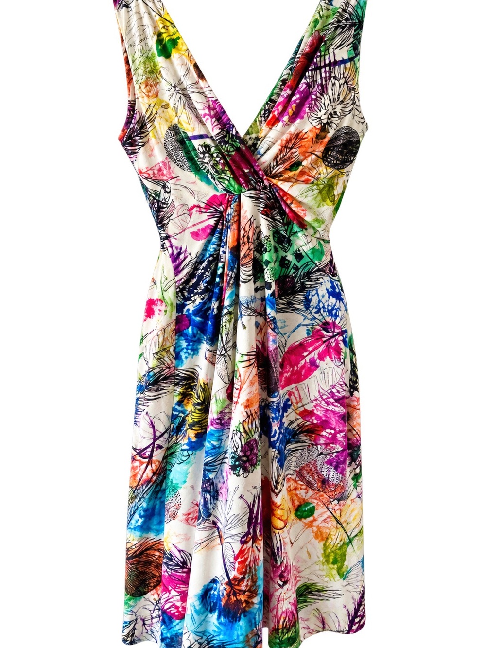 Italian brand EROKE v-neck, sleeveless dress.  Size 4-6 or 40-42